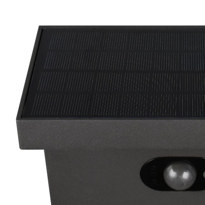 Antraciete staande buitenlamp op zonne-energie modern, Nesrin, 5W, white switch LED, IP65