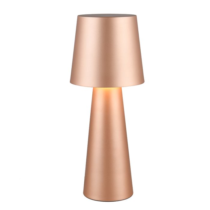 Bruine tafellamp modern, Lillyam, met schakelaar