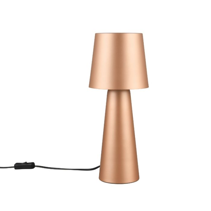 Bruine tafellamp modern, Lillyam, met schakelaar