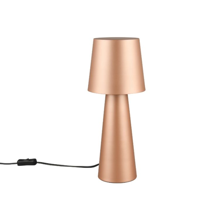 Bruine tafellamp modern, Lillyam, met schakelaar