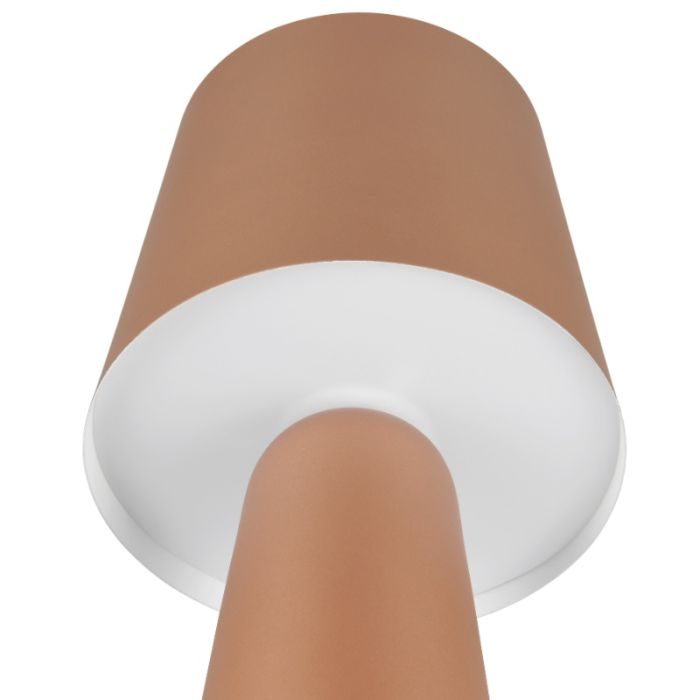 Bruine tafellamp modern, Lillyam, met schakelaar
