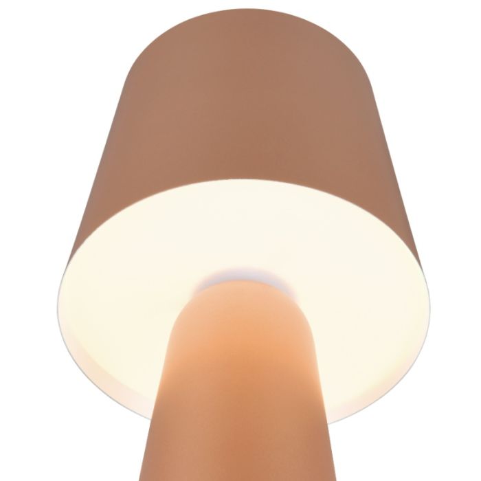 Bruine tafellamp modern, Lillyam, met schakelaar