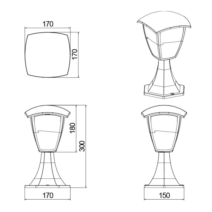 Witte buitenlamp modern, Samatar, IP44
