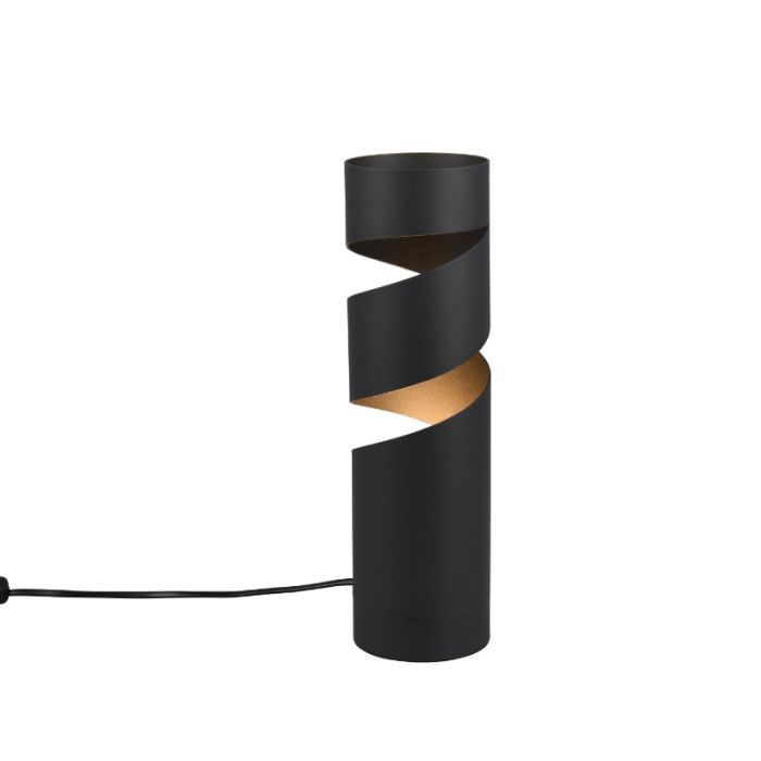 Zwarte tafellamp design, Marouan, met schakelaar
