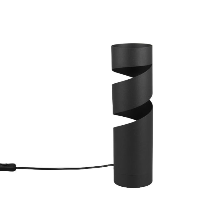 Zwarte tafellamp design, Marouan, met schakelaar
