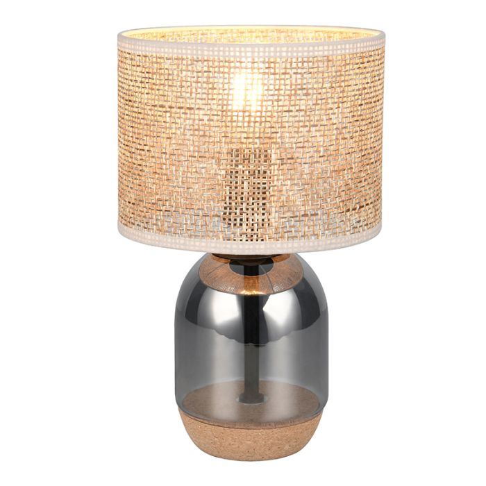 Chromen tafellamp rookglas, Madui