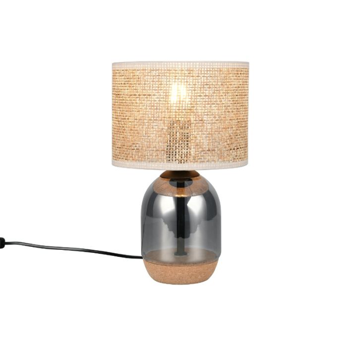 Chromen tafellamp rookglas, Madui