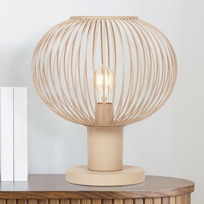 Beige tafellamp industrieel, Gjalt
