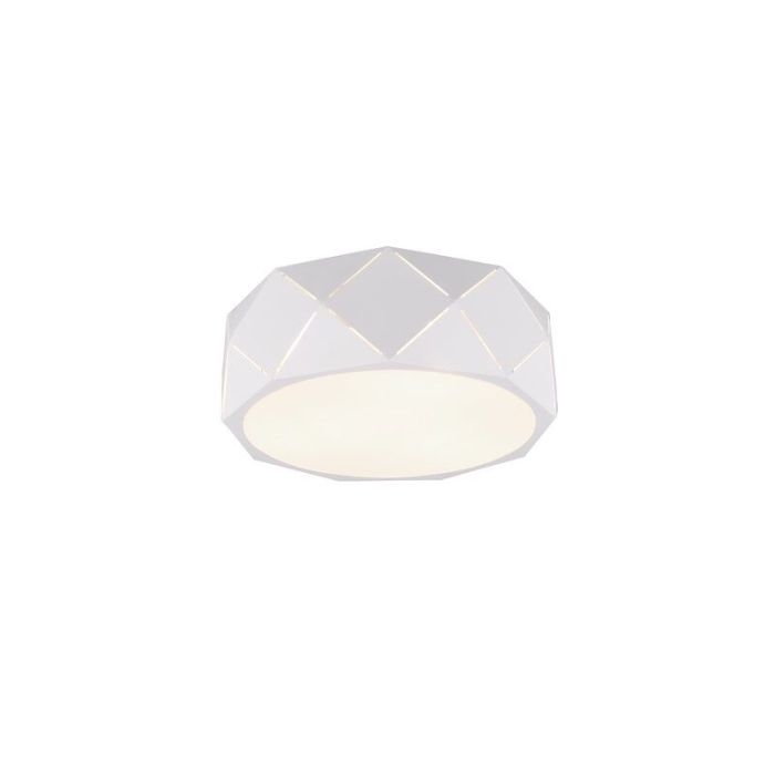 Witte plafonniere Soloro, metaal, modern