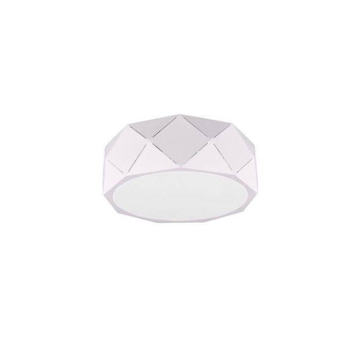 Witte plafonniere Soloro, metaal, modern
