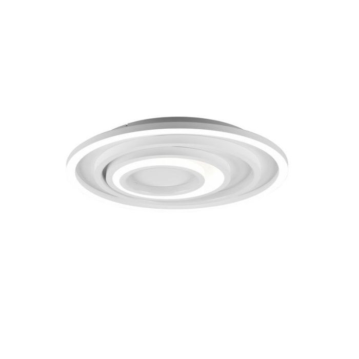 Witte plafonnière modern, Carolijn, 40W, warm tot koud wit verstelbare LED, met afstandsbediening