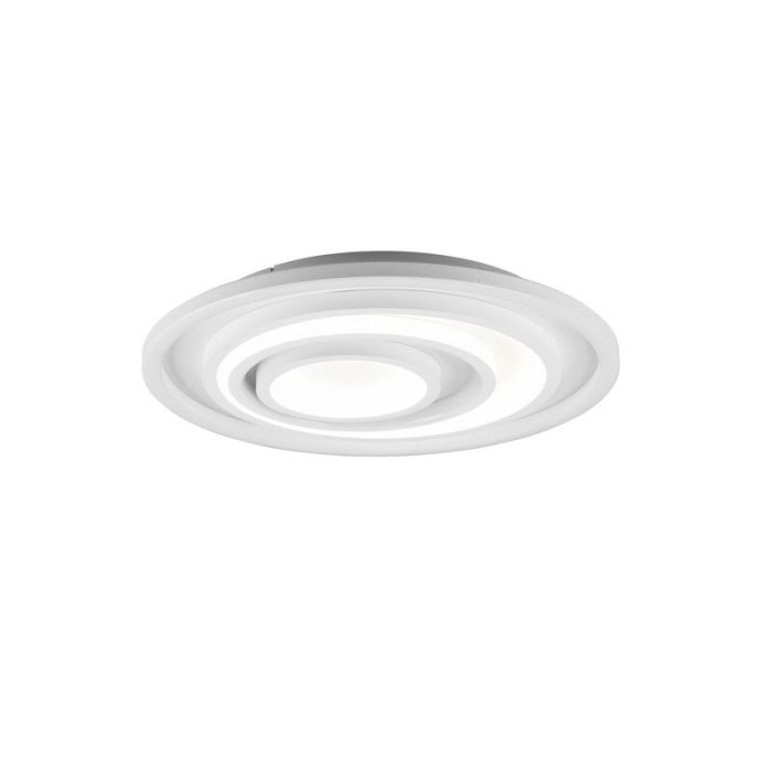 Witte plafonnière modern, Carolijn, 40W, warm tot koud wit verstelbare LED, met afstandsbediening