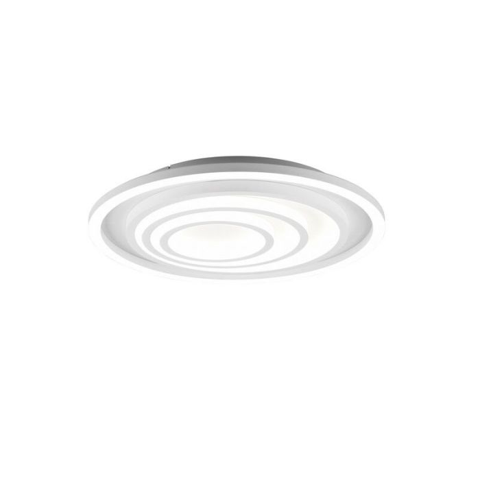 Witte plafonnière modern, Carolijn, 40W, warm tot koud wit verstelbare LED, met afstandsbediening