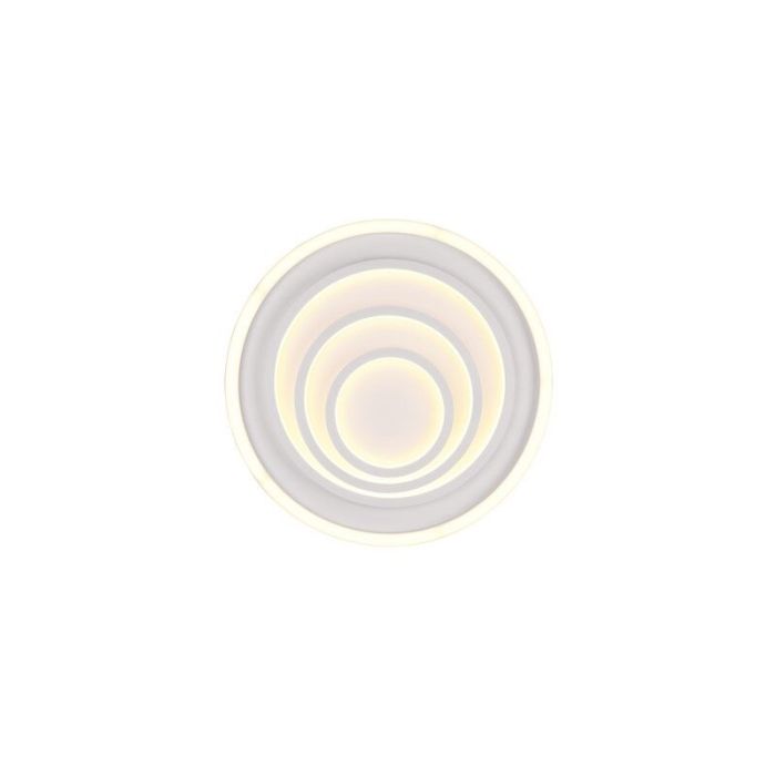 Witte plafonnière modern, Carolijn, 40W, warm tot koud wit verstelbare LED, met afstandsbediening