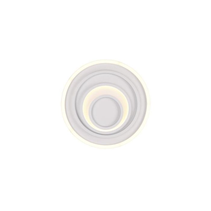 Witte plafonnière modern, Carolijn, 40W, warm tot koud wit verstelbare LED, met afstandsbediening