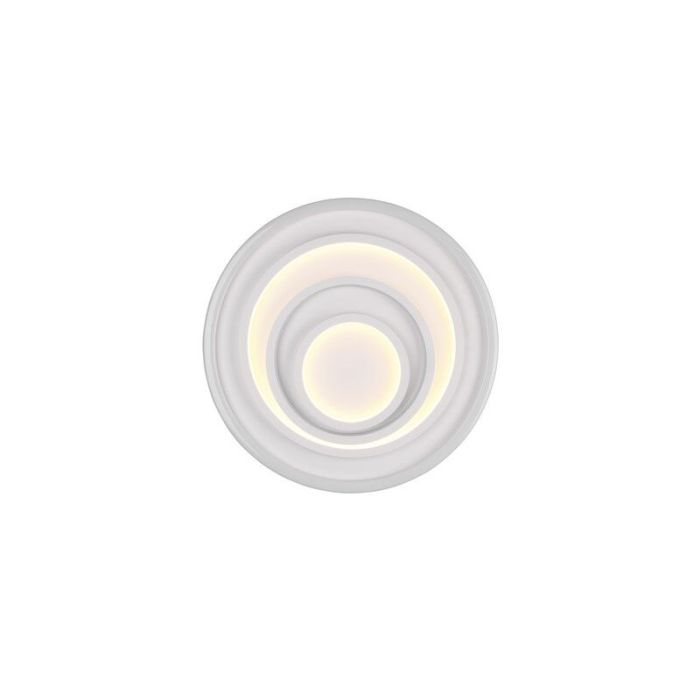 Witte plafonnière modern, Carolijn, 40W, warm tot koud wit verstelbare LED, met afstandsbediening