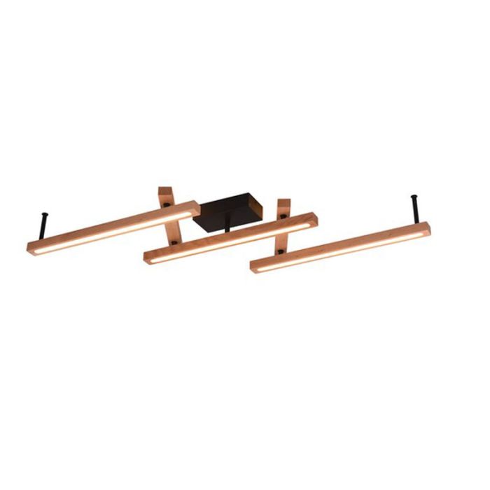 Bruine plafonnière modern, Kelley, 36W, warm tot koud wit verstelbare LED, met afstandsbediening