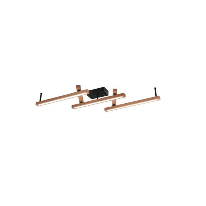 Bruine plafonnière modern, Kelley, 36W, warm tot koud wit verstelbare LED, met afstandsbediening