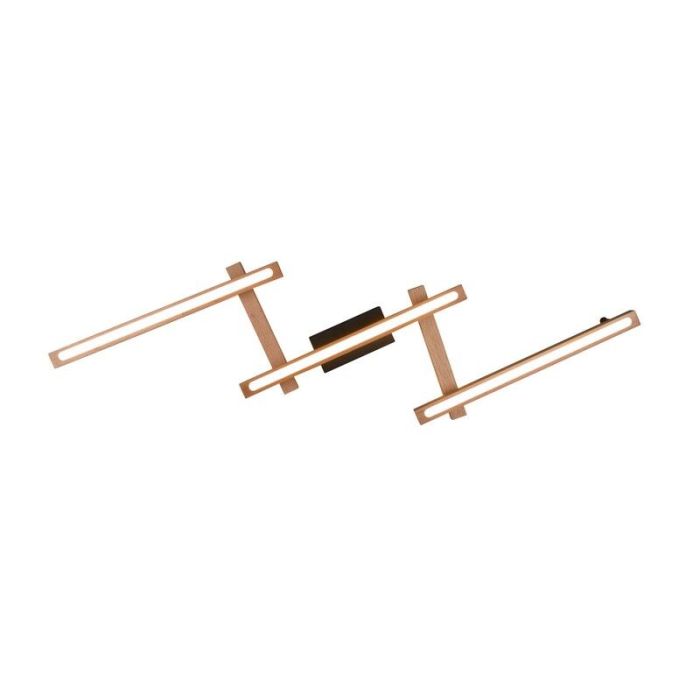 Bruine plafonnière modern, Kelley, 36W, warm tot koud wit verstelbare LED, met afstandsbediening