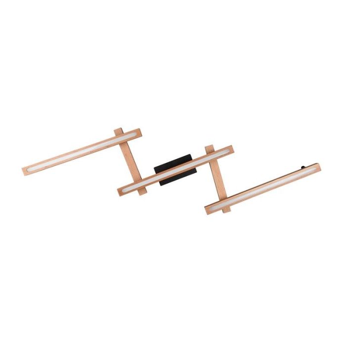 Bruine plafonnière modern, Kelley, 36W, warm tot koud wit verstelbare LED, met afstandsbediening