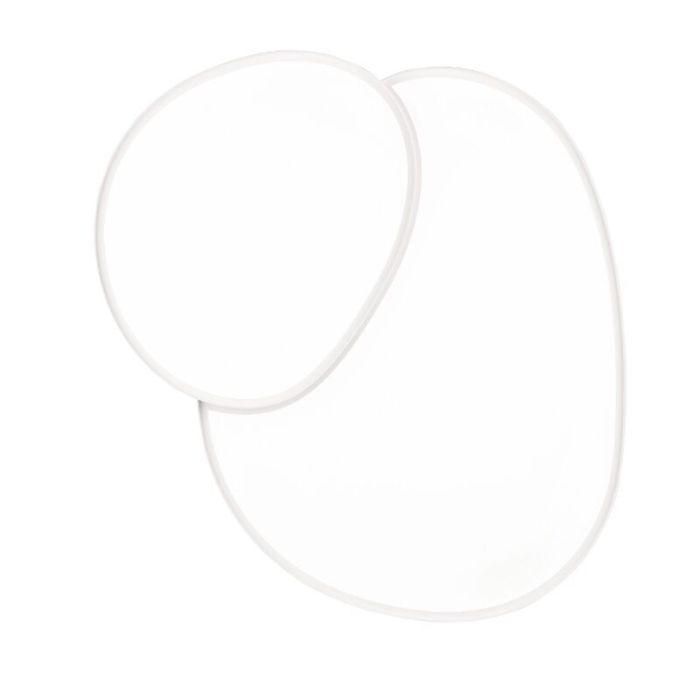 Witte plafondlamp metaal, Merwin, 51W, warm tot koud wit verstelbare LED, met afstandsbediening