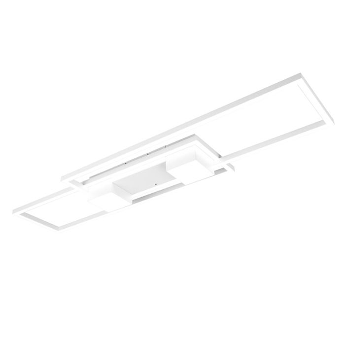 Witte plafonnière design, Sohaib, 37W, warm tot koud wit verstelbare LED, 3-staps dimbaar