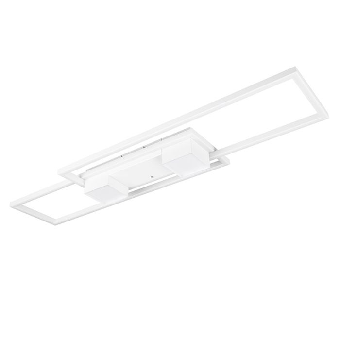 Witte plafonnière design, Sohaib, 37W, warm tot koud wit verstelbare LED, 3-staps dimbaar