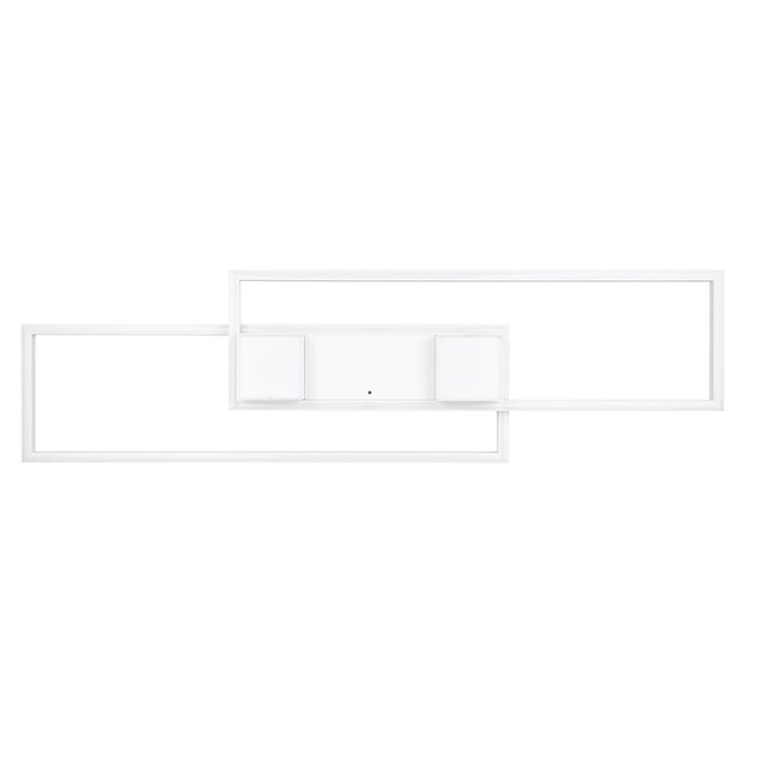 Witte plafonnière design, Sohaib, 37W, warm tot koud wit verstelbare LED, 3-staps dimbaar
