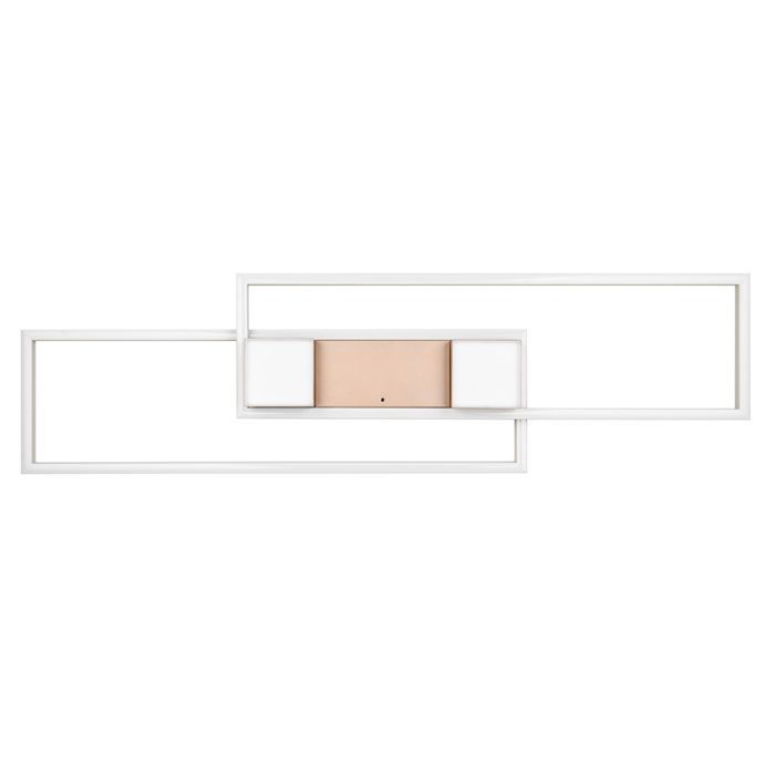 Bruine plafonnière design, Sohaib, 37W, warm tot koud wit verstelbare LED, 3-staps dimbaar