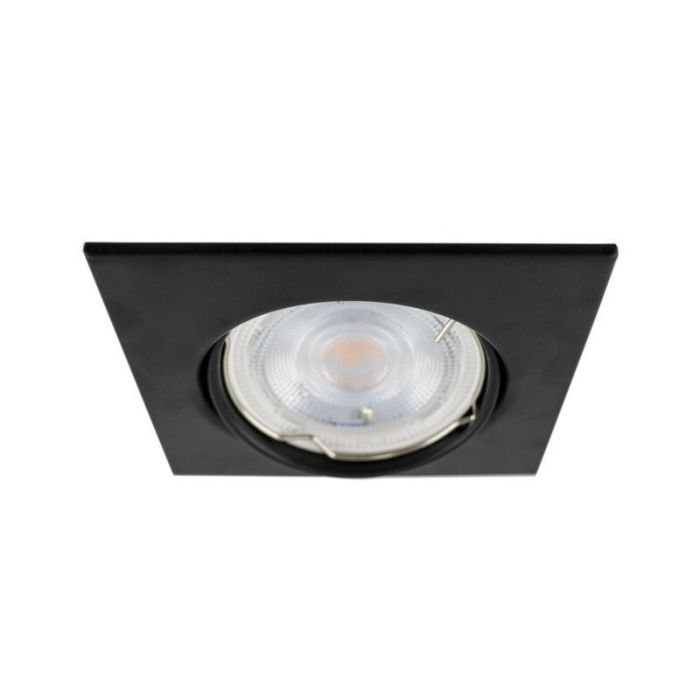 Zwarte inbouwspot Isabis, metaal, modern