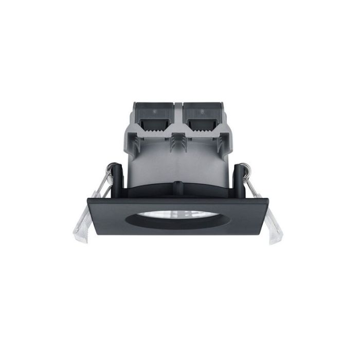 Zwarte badkamer inbouwspot Iman, metaal, IP65, 5 watt