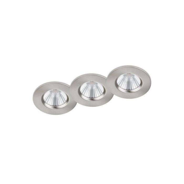 Nikkelen badkamer inbouwspot Iman, metaal, IP65, 5 watt