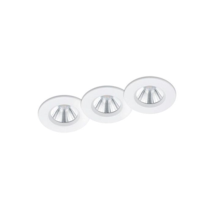 Witte badkamer inbouwspot Iman, metaal, IP65, 5 watt