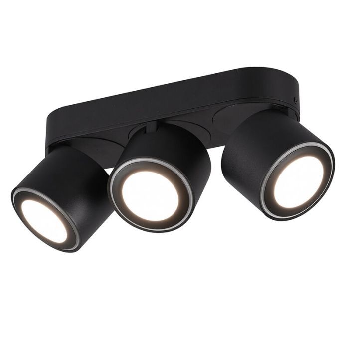 Moderne plafonniere Jorno, zwart, 3,5w geintegreerd LED