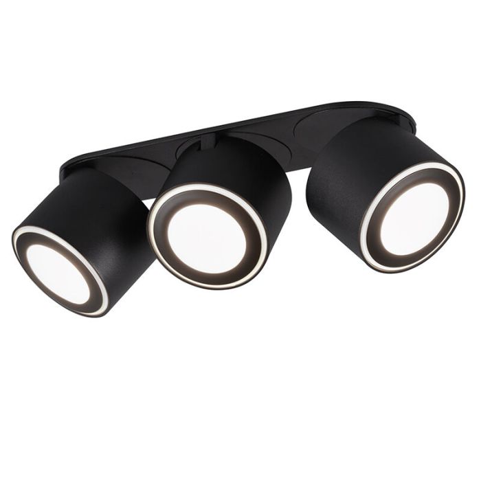 Moderne plafonniere Jorno, zwart, 3,5w geintegreerd LED