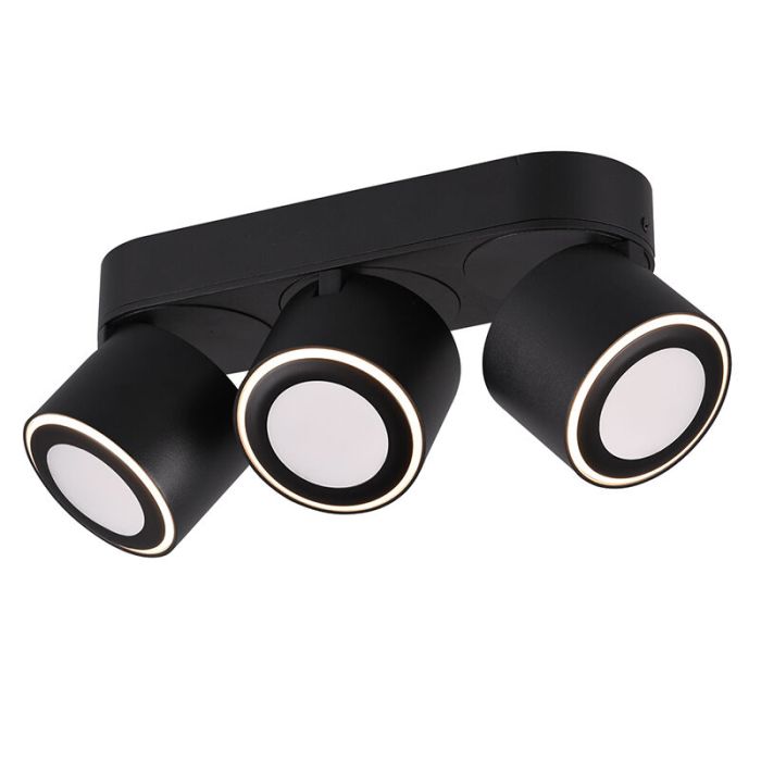 Moderne plafonniere Jorno, zwart, 3,5w geintegreerd LED