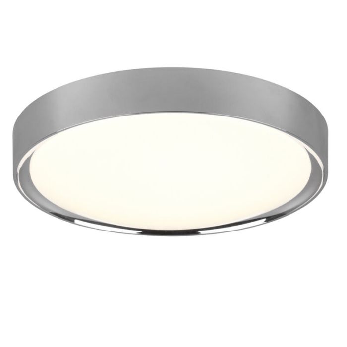 Chromen badkamer plafondlamp Evelina, kunststof, 18w, 3000K LED