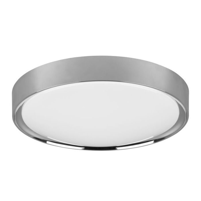 Chromen badkamer plafondlamp Evelina, kunststof, 18w, 3000K LED