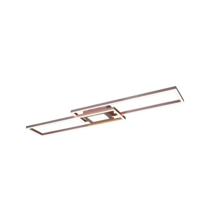 Nikkelen plafonnière modern, Marlous, 37W, RGBW LED, met afstandsbediening