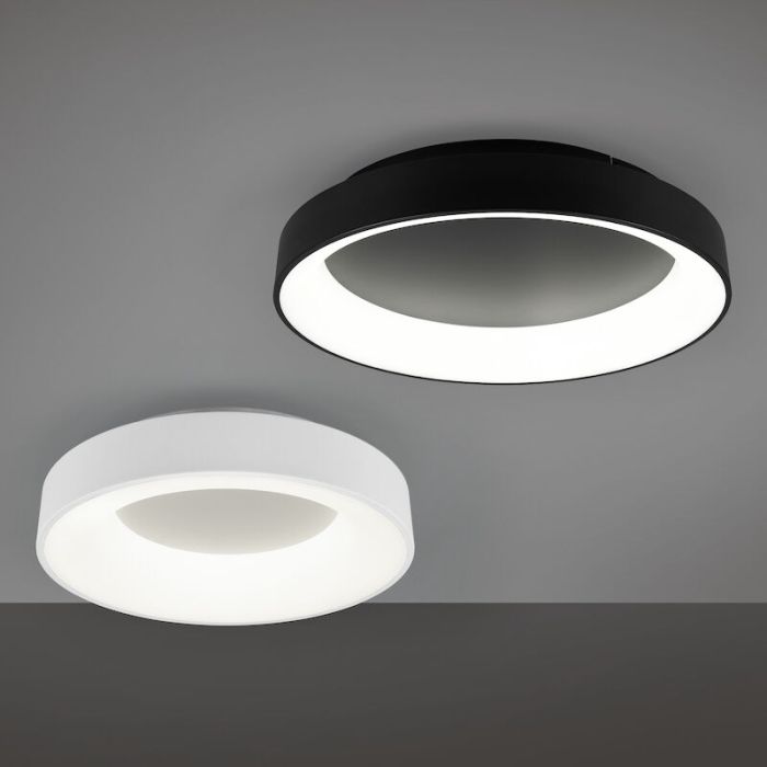 Moderne Plafonniere Jered, Wit, 45 cm, geintegreerd LED