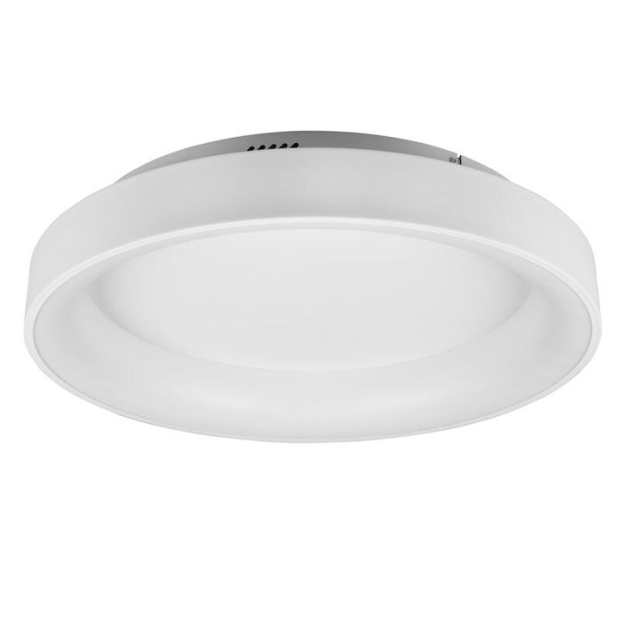 Witte plafonnière modern, Jered, 48W, warm tot koud wit verstelbare LED, met afstandsbediening