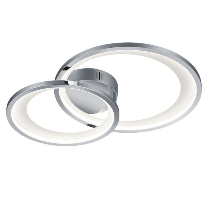Chrome plafonniere Kendi, metaal, modern, 29 watt