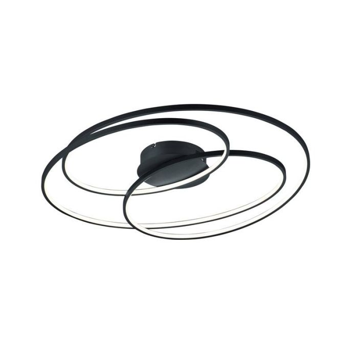 Zwarte plafonniere Sabra, metaal, modern, 50 watt