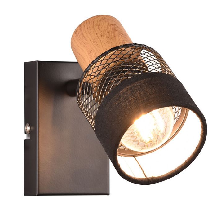 Zwarte wandspot retro, Solmaz