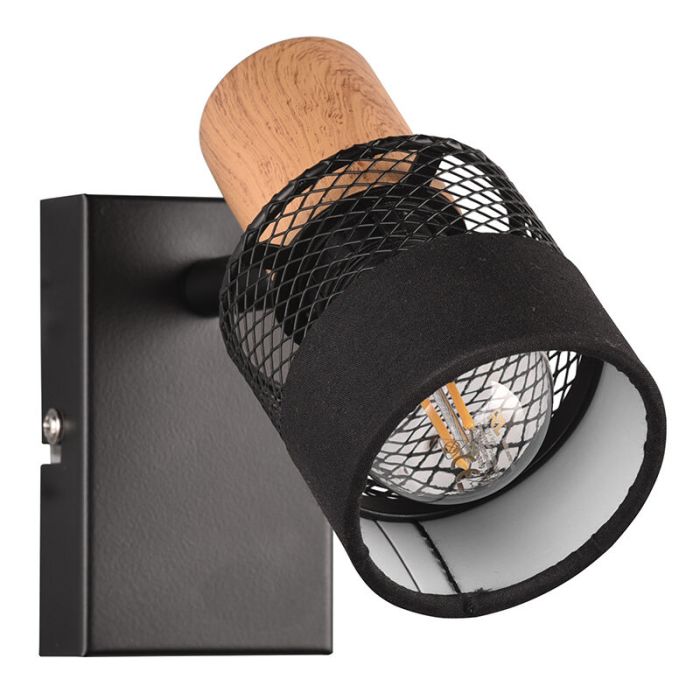 Zwarte wandspot retro, Solmaz