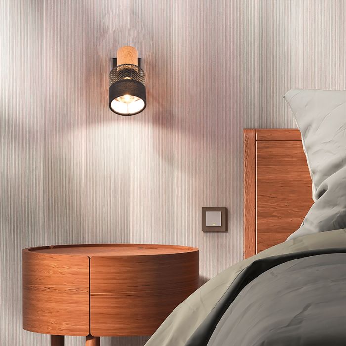 Zwarte wandspot retro, Solmaz