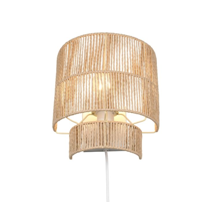 Papieren wandlamp bruin, Ravian