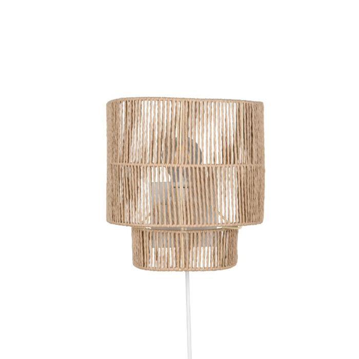 Papieren wandlamp bruin, Ravian
