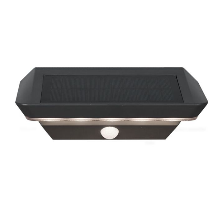 Moderne buitenlamp met bewegingssensor Sunniva, antraciet, op zonne-energie