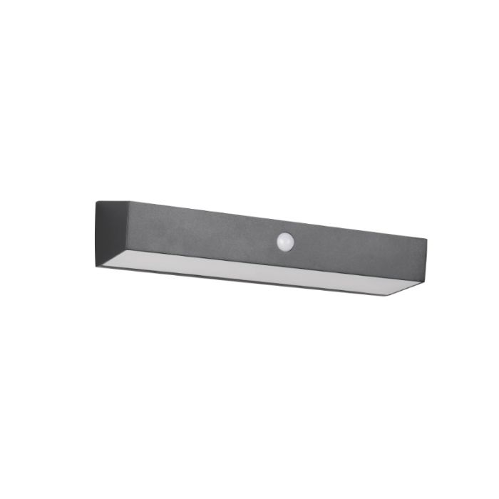 Zwarte buiten wandlamp op zonne-energie modern, Ravindra, 6W, 4000K LED, IP44